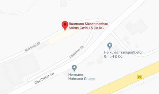 Standort Baumann Maschinenbau Solms in Google Maps